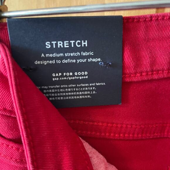 GAP Denim Legging Skimmer Stretch Red Jeans Size 27 Regular New - Picture 4 of 7